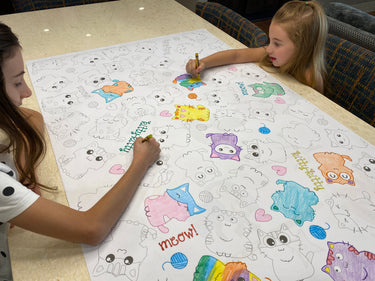 Kittens Table Size Coloring Sheet